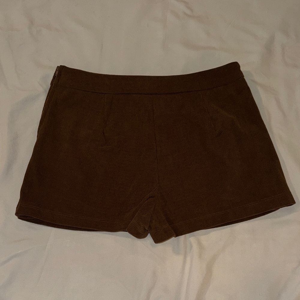 Altar'd State Chocolate Brown Corduroy Skort - Picture 3 of 3